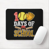 100日の学校ソフトボおもしろいール100日目スポーツ マウスパッド (マウス)