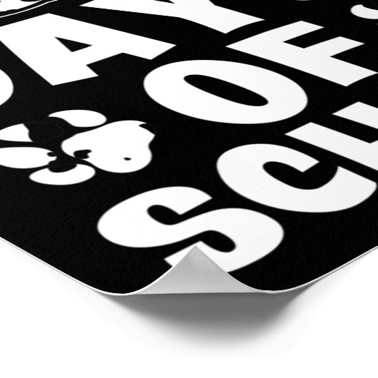 100日の学校ダルマチア犬の男の子の女の子100ダ ポスター (角)