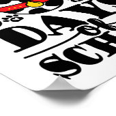 100日の学校ダルマチア犬の男の子の子 ポスター (角)