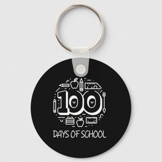 100日の学校チョーク聖書的先生キッズ100th キーホルダー (正面)