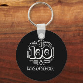 100日の学校チョーク聖書的先生キッズ100th キーホルダー (正面)
