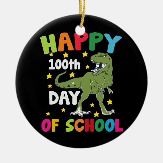 100日の学校トレックス100日目 セラミックオーナメント (正面)