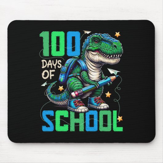 100日の学校トレックス100頭が切れる日100日 マウスパッド (正面)