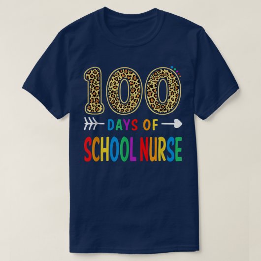 100日の学校ナース先生100日目 Tシャツ (デザイン正面)
