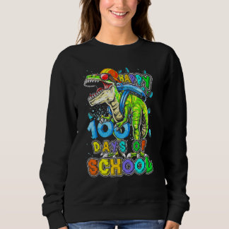 100日の学校ハッピー100th日ディノレックスDinosa スウェットシャツ