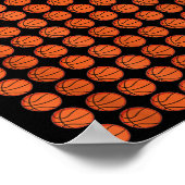 100日の学校バスケットボール100日の男の子 ポスター (角)