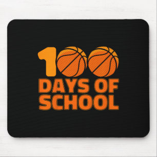 100日の学校バスケットボール100日目 マウスパッド