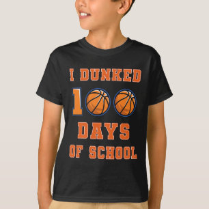 100日の学校バスケットボール100日目 Tシャツ