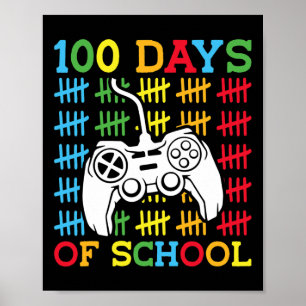 100日の学校ビデオゲームのコントローラGaming K ポスター