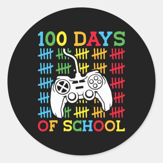 100日の学校ビデオゲームのコントローラGaming K ラウンドシール (正面)