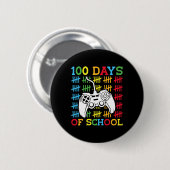 100日の学校ビデオゲームのコントローラGaming K 缶バッジ (正面&裏面)