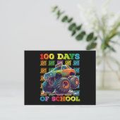 100日の学校モンスタートラック先生生 ポストカード (スタンド正面)