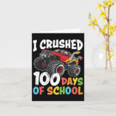 100日の学校モンスタートラック少年たち100日目 カード (黄色い花)