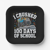100日の学校モンスタートラック100日学校 ペーパープレート (正面)