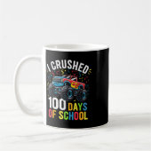 100日の学校モンスタートラック100日目 コーヒーマグカップ (左)