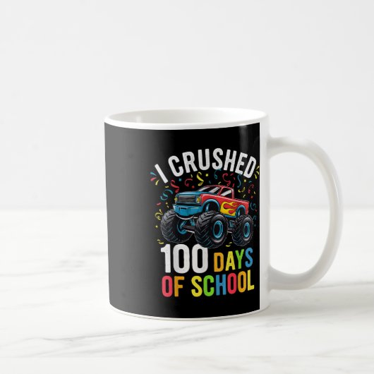 100日の学校モンスタートラック100日目 コーヒーマグカップ (右)