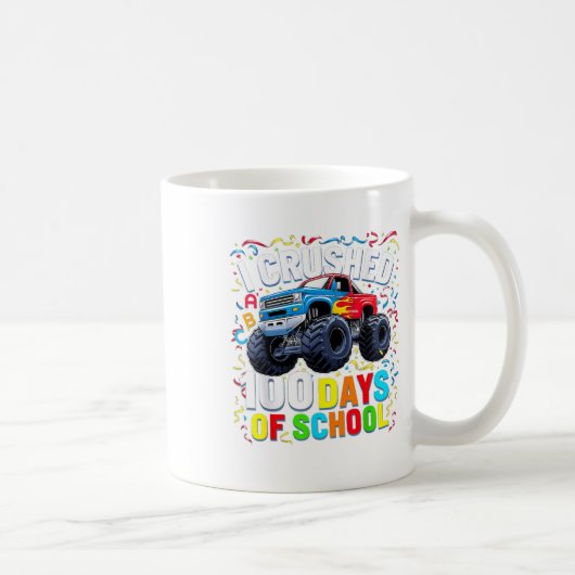 100日の学校モンスタートラック100日目 コーヒーマグカップ (右)