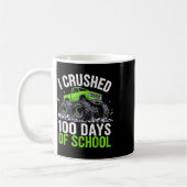 100日の学校モンスタートラック100日目 コーヒーマグカップ (左)