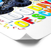 100日の学校モンスタートラック100日目 ポスター (角)