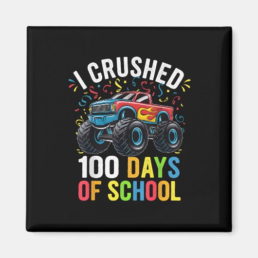 100日の学校モンスタートラック100日目 マグネット (正面)