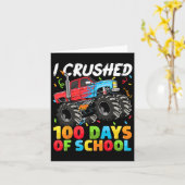 100日の学校モンスタートラック100日Scho カード (黄色い花)