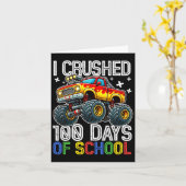 100日の学校モンスタートラック100日Scho カード (黄色い花)