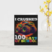 100日の学校モンスタートラック100日Scho カード (黄色い花)