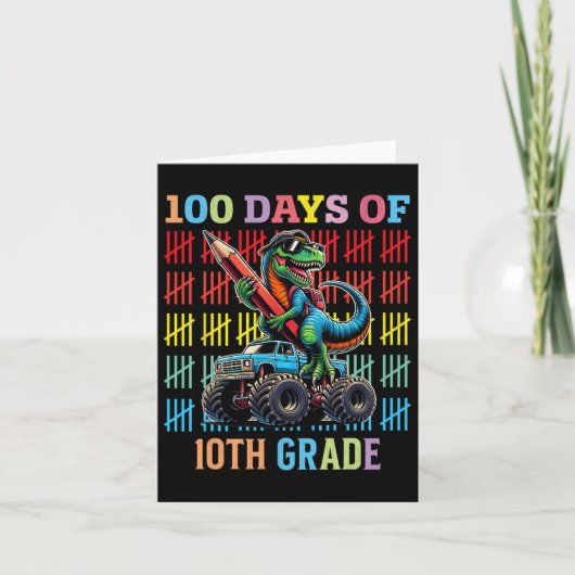 100日の学校モンスタートラック100日Scho カード (正面)