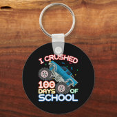 100日の学校モンスタートラック100日Scho キーホルダー (正面)