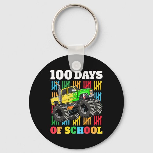 100日の学校モンスタートラック100日Scho キーホルダー (正面)
