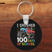 100日の学校モンスタートラック100日Scho キーホルダー (正面)