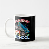 100日の学校モンスタートラック100日Scho コーヒーマグカップ (左)