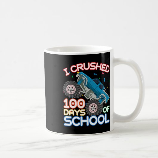 100日の学校モンスタートラック100日Scho コーヒーマグカップ (右)
