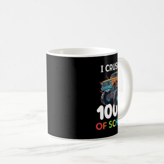 100日の学校モンスタートラック100日Scho コーヒーマグカップ (正面右)