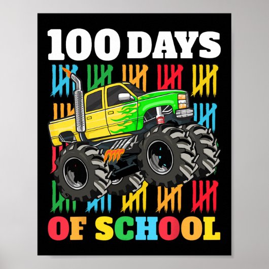 100日の学校モンスタートラック100日Scho ポスター (正面)
