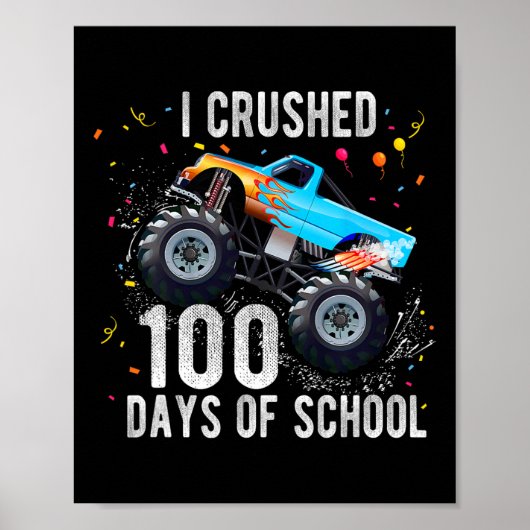 100日の学校モンスタートラック100日Scho ポスター (正面)