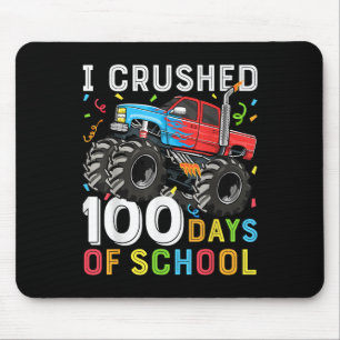 100日の学校モンスタートラック100日Scho マウスパッド
