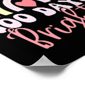 100日の学校レインボー100日明るい100th ポスター (角)