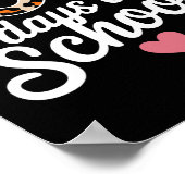 100日の学校レオパードハート女の子の子供 ポスター (角)