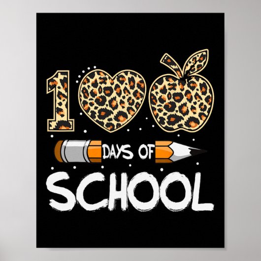100日の学校レオパード先生キッズ100日目 ポスター (正面)