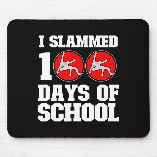 100日の学校レスリング100日目の少年 マウスパッド (正面)