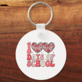 100日の学校レトロディスコハート100日目 キーホルダー (正面)