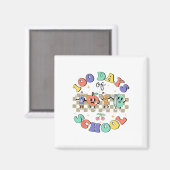 100日の学校レトロGroovy先生100日目 マグネット (正面/裏面)