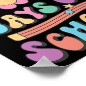 100日の学校レトロGroovy 100th Day Of Schooo ポスター (角)