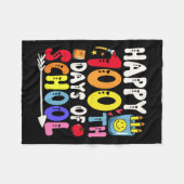 100日の学校先生と学生1 フリースブランケット (正面(横))