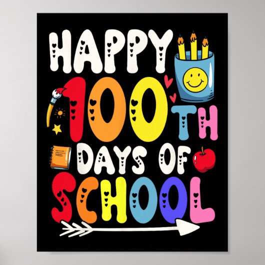 100日の学校先生と学生1 ポスター (正面)