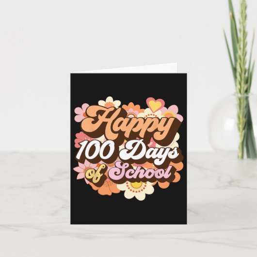 100日の学校先生キッズレトロハッピー100th カード (正面)