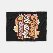 100日の学校先生キッズレトロハッピー100th フリースブランケット (正面(横))