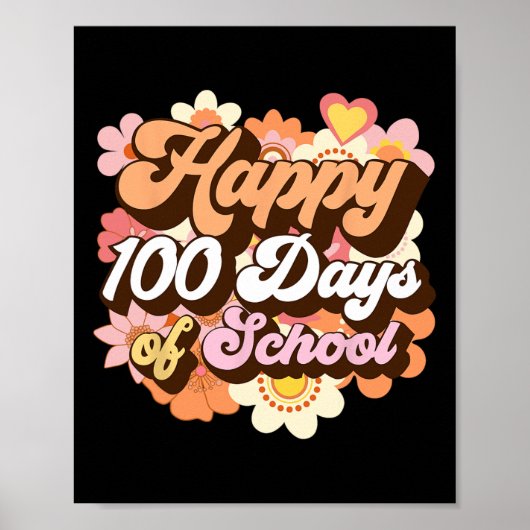 100日の学校先生キッズレトロハッピー100th ポスター (正面)