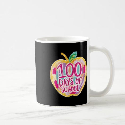 100日の学校先生キッズレトロ コーヒーマグカップ (右)